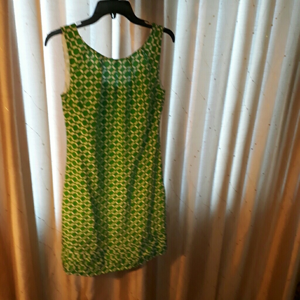 Tocca Women's 100% Silk Green & White Size2 Dress
